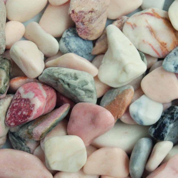 Decorative Stones - Flamingo, Grey/Pink/White (Approx 1kg)
