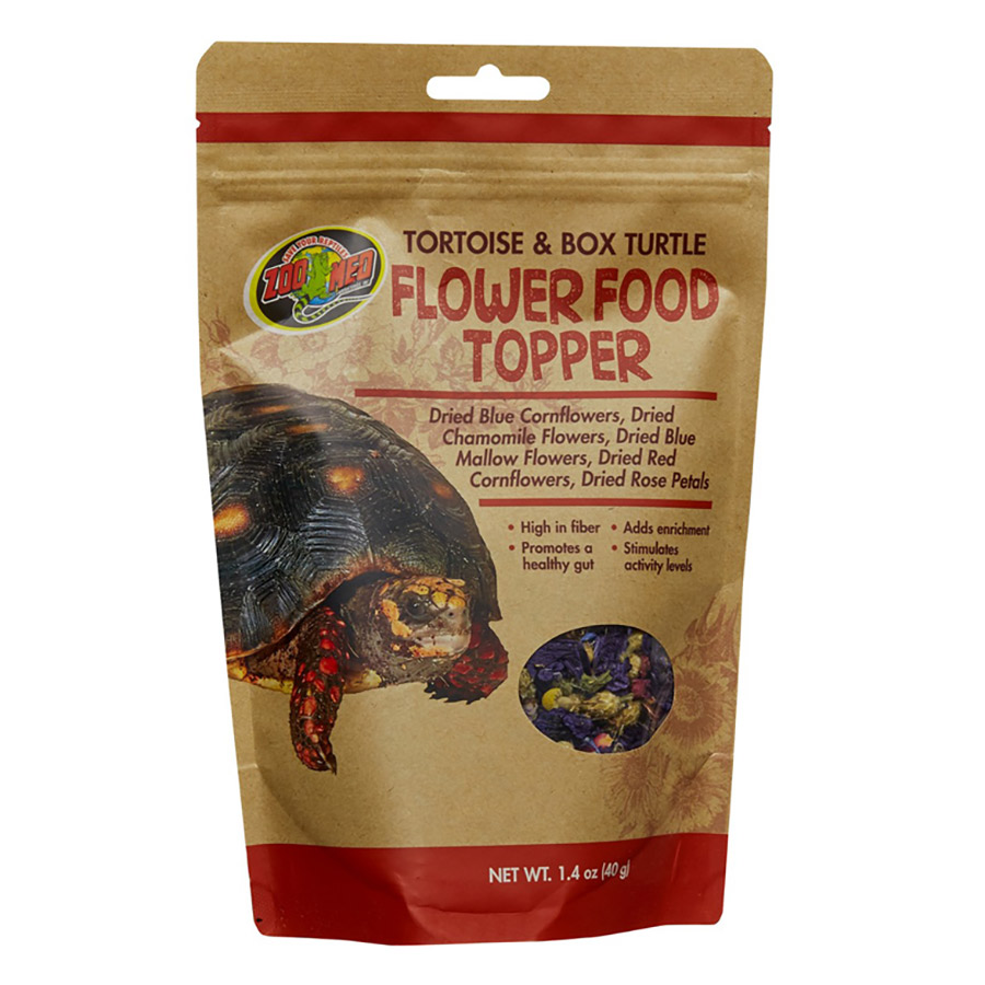 Zoo Med Tortoise and Box Turtle Flower Food Topper, 40g