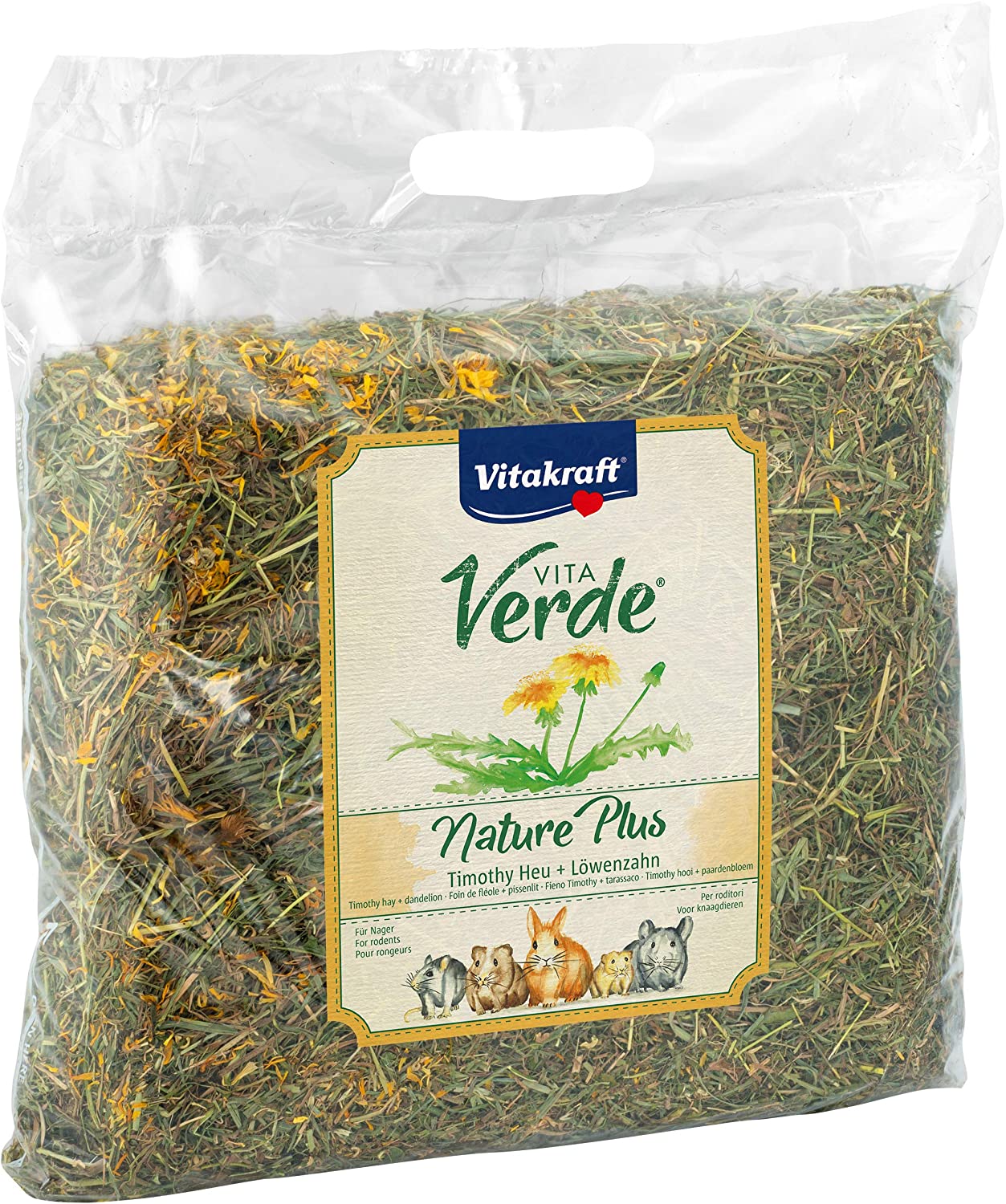 Vitakraft Vita Verde, Nature Plus - Timothy Hay + Dandelion, 500g ***** CURRENTLY OUT OF STOCK*****