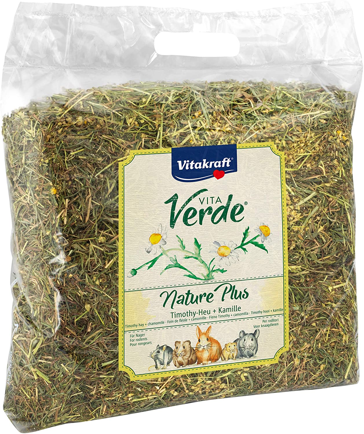 Vitakraft Vita Verde, Nature Plus - Timothy Hay + Chamomile, 500g